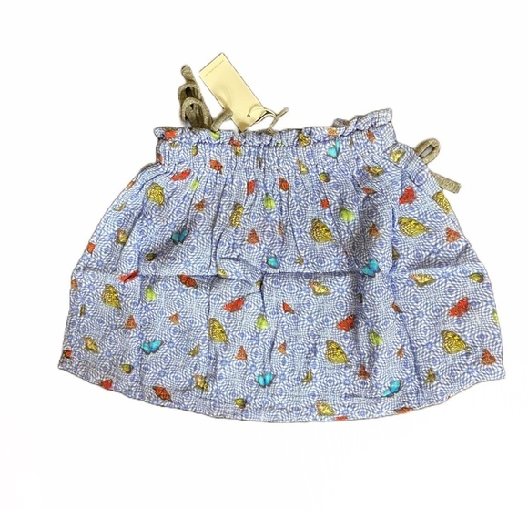 Miki Miette From Nordstroms Girl’s Size 24 Months Blue Butterfly Print Top - Picture 2 of 4